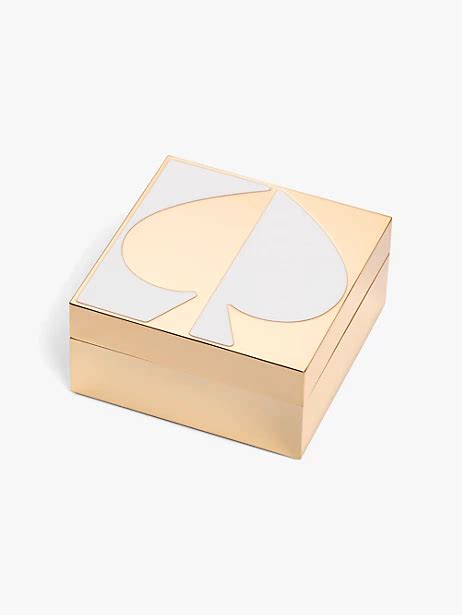 spade metallic box|Kate Spade Spade Street Keepsake Box, 0.50 LB, White.